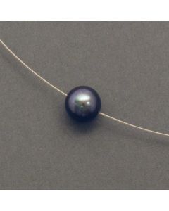 Kette dunkle Perle am Reif