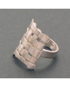 Ring Gitter, weiß gesiedet