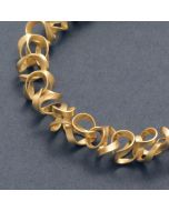 Silbercollier Tagliatelle, vergoldet