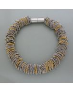 Organisches Collier Stahl, bicolor