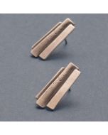 Große Ohrstecker Barbara, geschwärzt