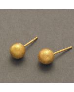 Goldplattierte Kugelohrstecker groß