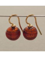 Ohrhänger Muranoglas, braun