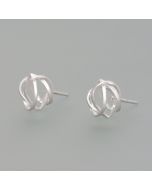 Ohrstecker gewickelt, Silber