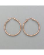 Kleine Creolen Rosé-Look