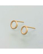 feine Ohrstecker Kreis aus 585er Gold