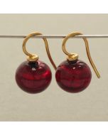Ohrhänger Muranoglas, rot