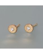Diamant-Ohrstecker aus goldplattiertem Silber