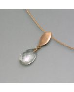 Bergkristall-Anhänger facettiert, Roségold-plattiert