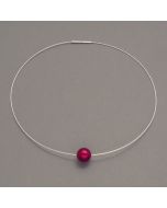 Kette mit Muranoglas-Kugel, rot