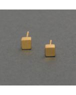 Würfelohrstecker, vergoldet