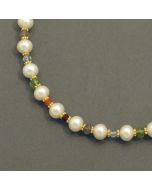 Collier Zuchtperle/ verschiedene Edelsteine