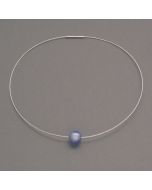 Kette mit Muranoglas-Kugel, Hellblau