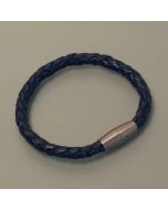 Geflochtenes Leder-Armband, Titan-Verschluss