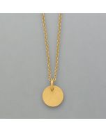 kleiner Anhänger Plättchen aus 925er goldplattiertem Silber