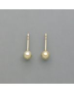 Ohrstecker Kugeln in 585er Gelbgold, glänzend
