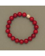 Armband Rote Muschelkernperlen