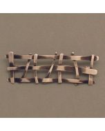 Silber-Brosche Gitter schmal, geschwärzt