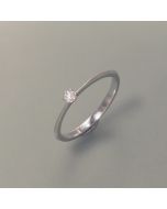 Weißgold-Ring mit Brillant Solitair
