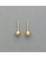 Ohrstecker Kugeln in 585er Gelbgold, mattiert