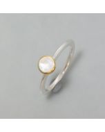 zarter Mondstein-Ring, goldplattiert