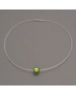 Kette mit Muranoglas-Kugel, hellgrün