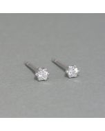 Ohrstecker Weißgold mit kleinem Brillant