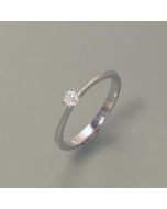 Weißgold-Ring mit großem Brillant Solitair