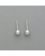 Ohrstecker Kugeln in 585er Weißgold, glänzend