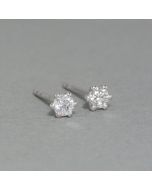 Ohrstecker Weißgold mit großem Brillant