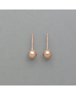 Ohrstecker Kugeln in 375er Roségold, glänzend