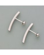 Ohrstecker Stäbchen Silber, rhodiniert