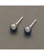 Perlenohrstecker dunkel