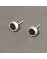 Ohrstecker Ebenholz rund