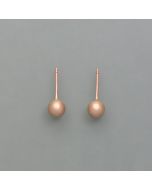 Ohrstecker Kugeln in 375er Roségold, mattiert