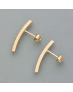 Ohrstecker Stäbchen Silber goldplattiert