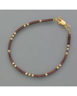 Zartes Armband Hämatit, braun-golden