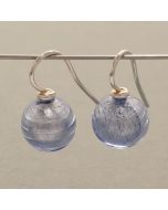 hellblaue Ohrhänger Muranoglas