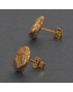 Ohrstecker Nugget, vergoldet, groß