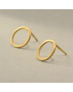 Ohrstecker Kreis aus vergoldetem Silber