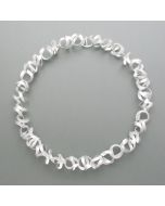 Kette große Tagliatelle aus Silber