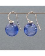dunkelblaue Ohrhänger Muranoglas
