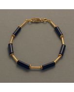 Onyx-Armband, vergoldet