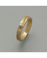 Gussring Gold mit Smaragd