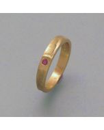 Gussring Gold mit Rubin