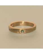 Gussring Gold mit Brillant