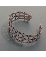 Armreif Gitter schmal, geschwärzt