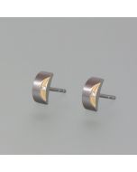 Ohrstecker Titan mit einem Brillant, vergoldet