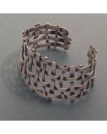 Armreif Gitter breit, geschwärzt