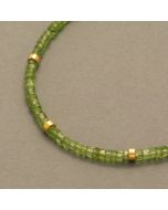 Kette Peridot, Silber vergoldet